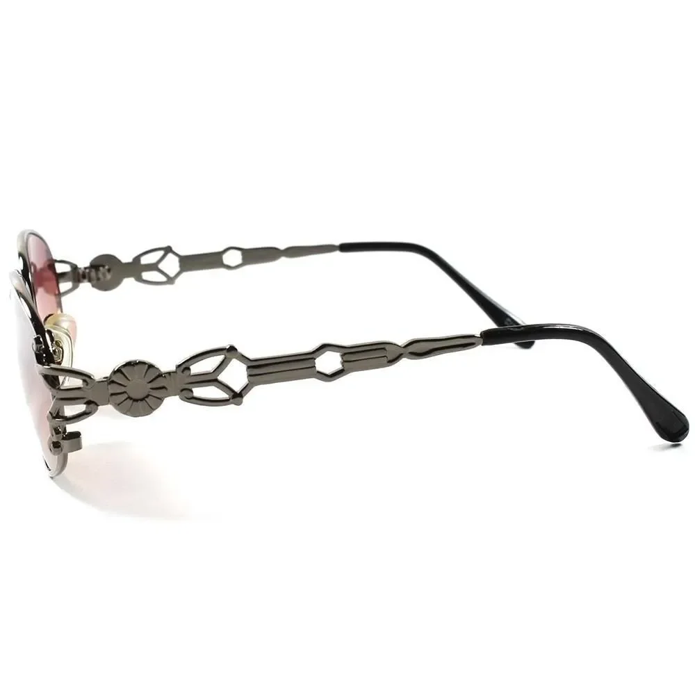 True Vintage Designer Style Womens Brown Lens Oval Sunglasses